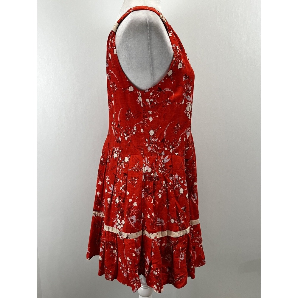 Free People All Mine Linen Blend Mini Dress Womens XS One Shoulder Babydoll Boho - Picture 4 of 8